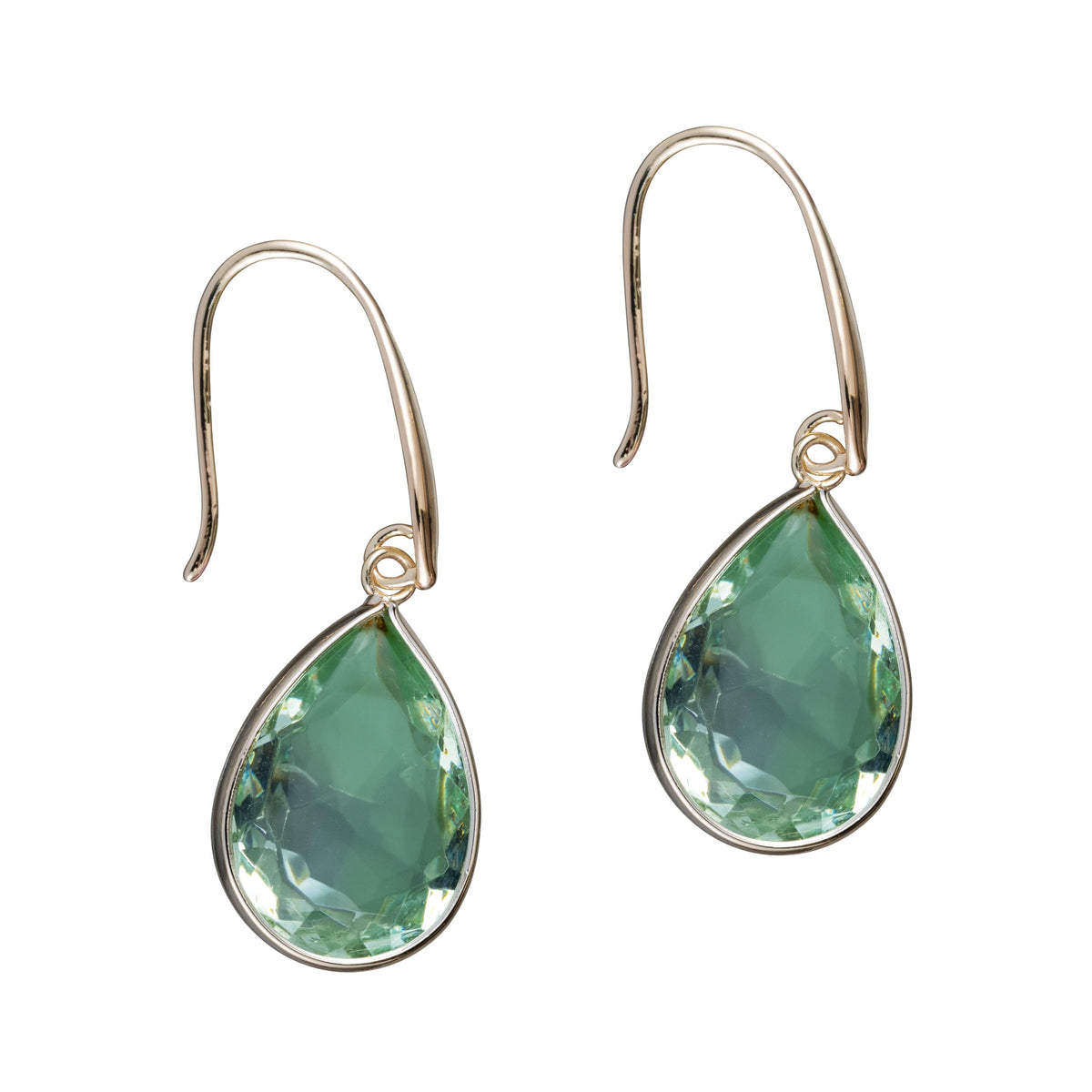 charleston pear drop ears aqua gold