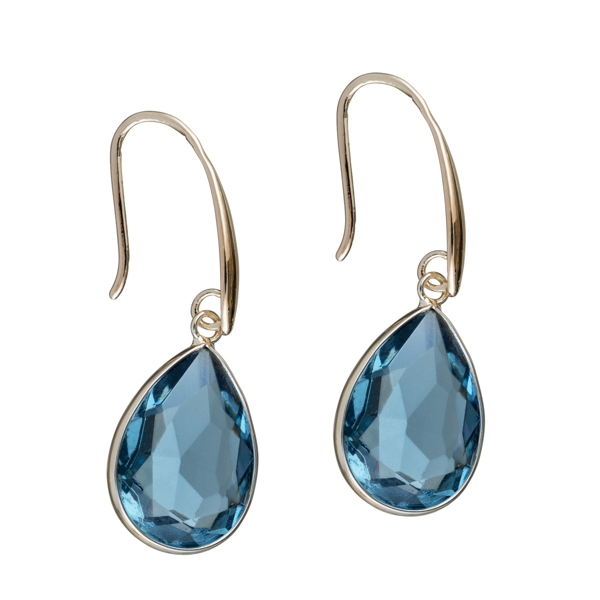charleston pear drop ears blue gold