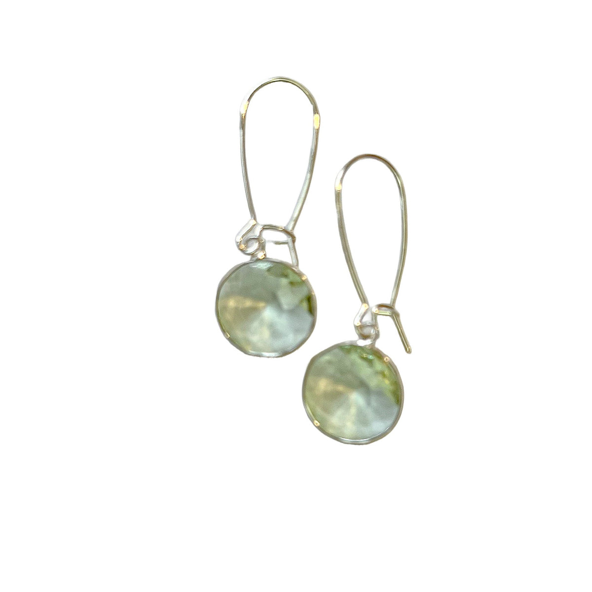 charleston circle drop ears aqua gold
