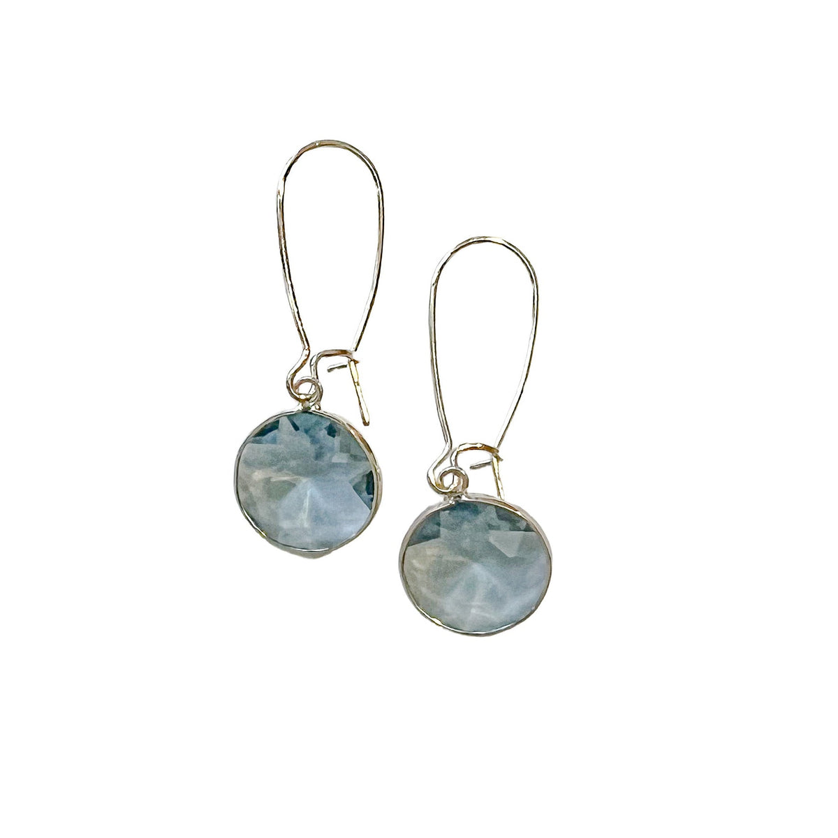 charleston circle drop ears blue gold