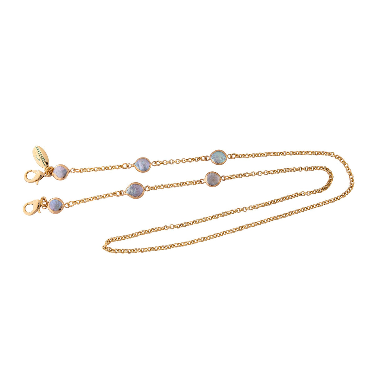 convertible mask chain glasses chain with freshwater disc pearl