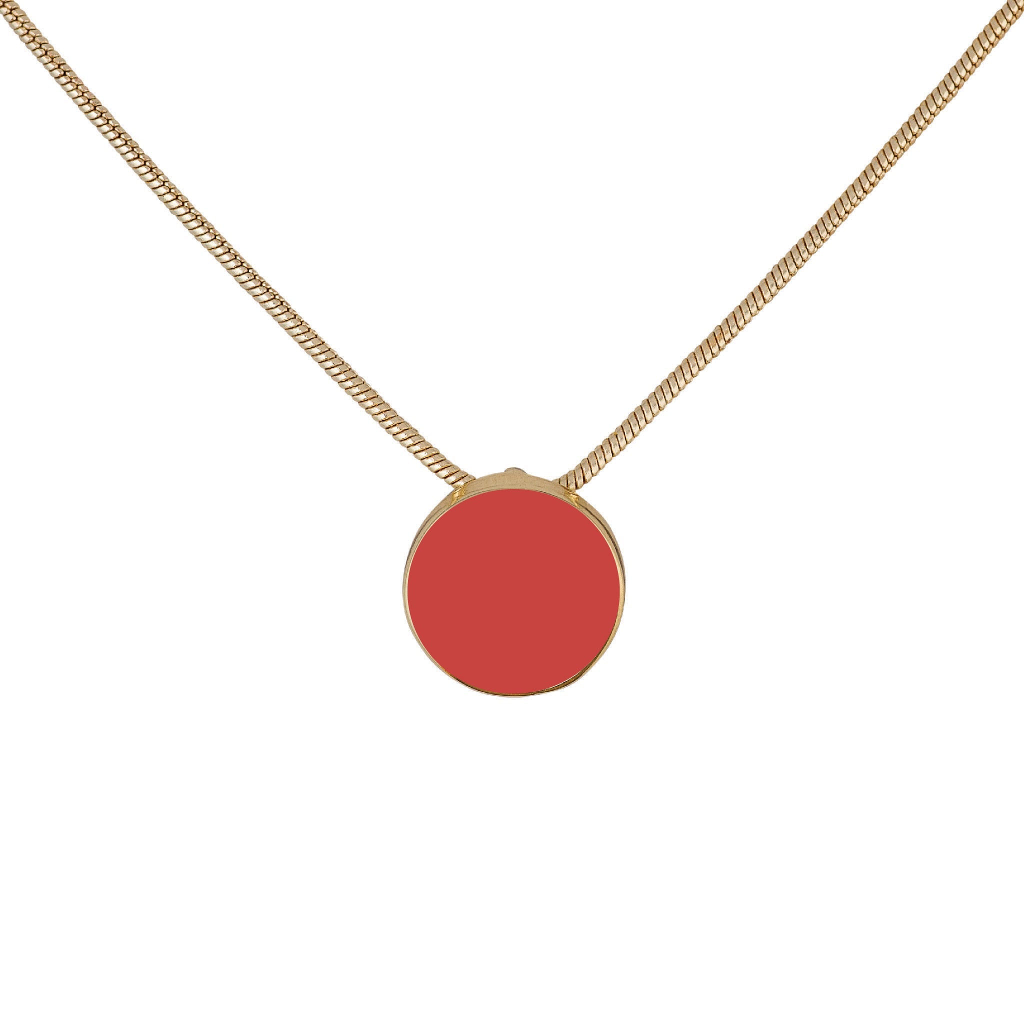 dana point circle necklace coral