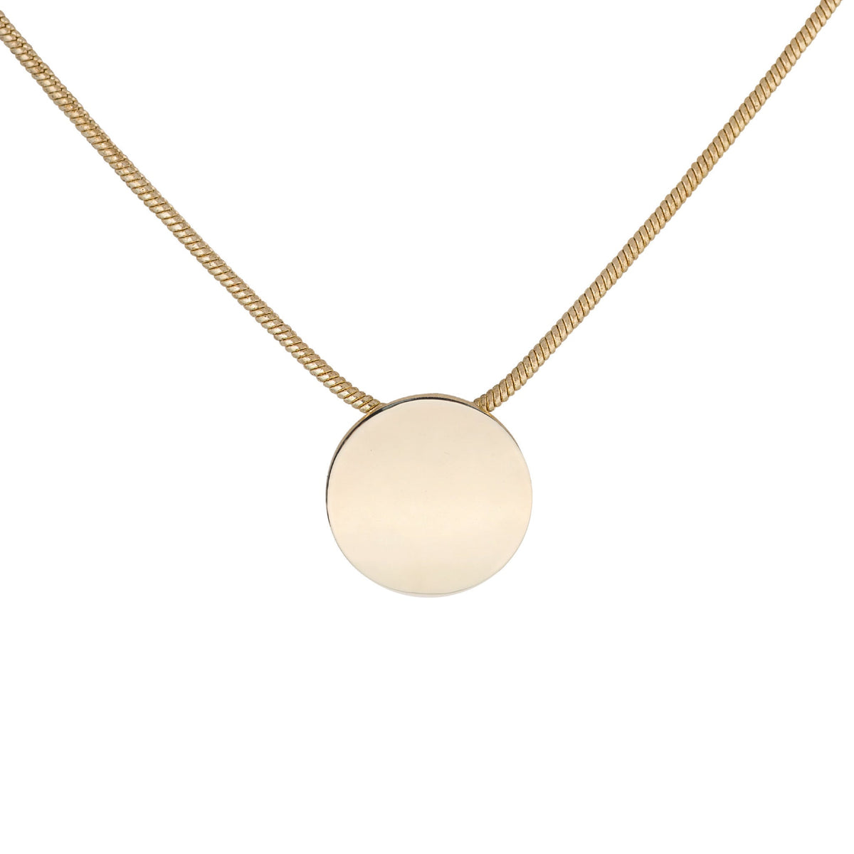 dana point circle necklace gold