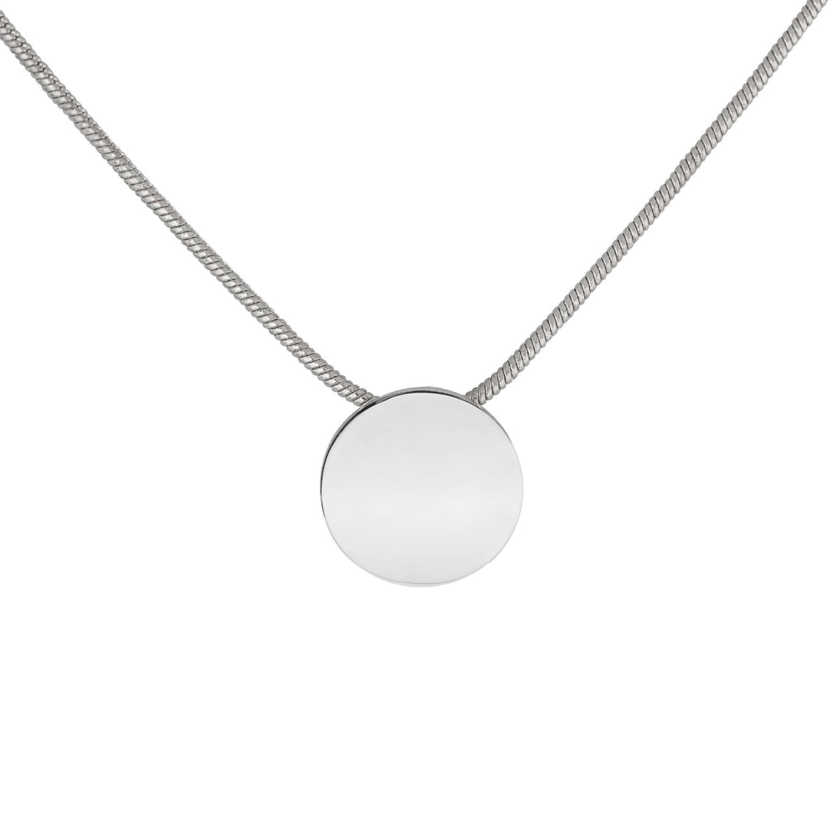 dana point circle necklace silver