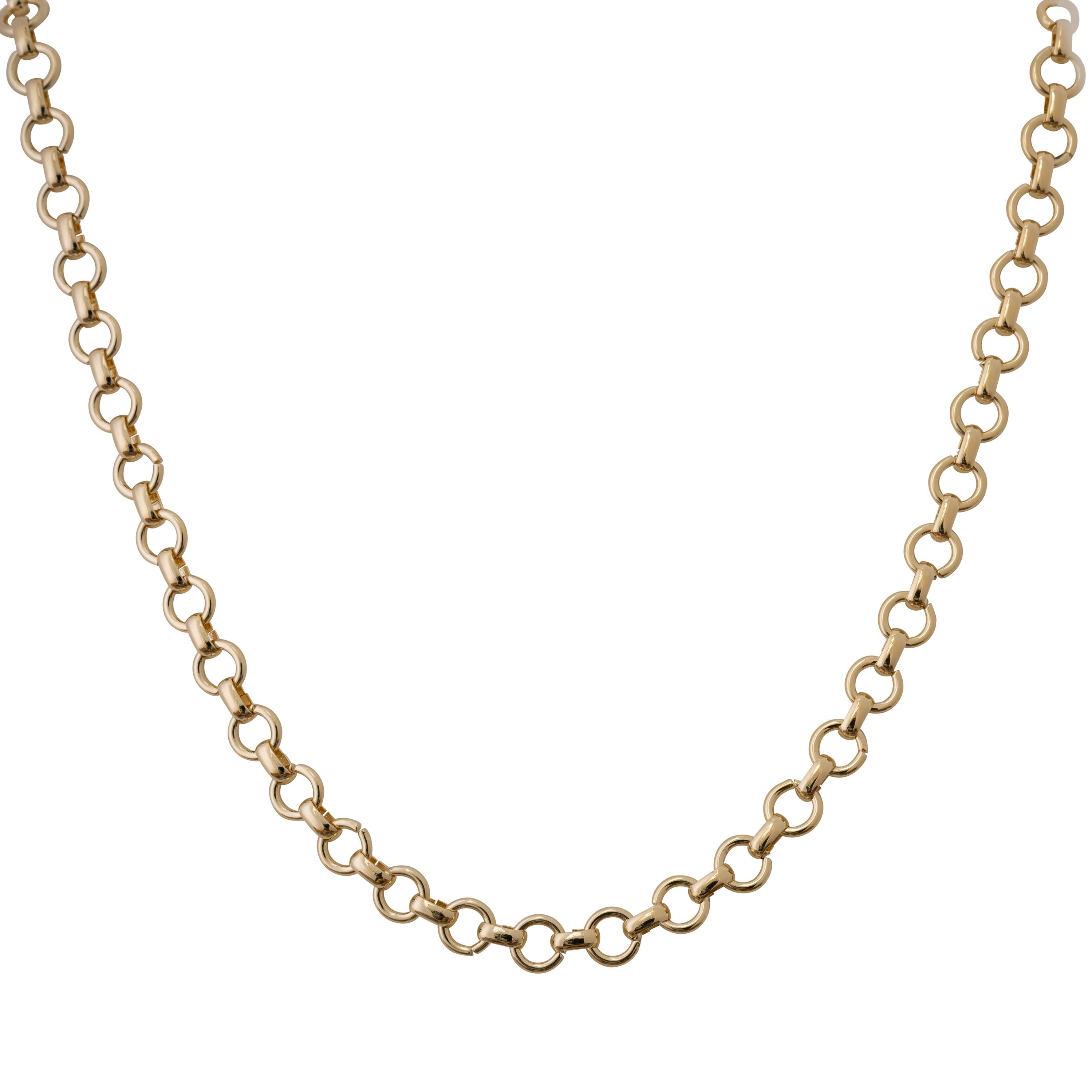charleston circle link necklace gold
