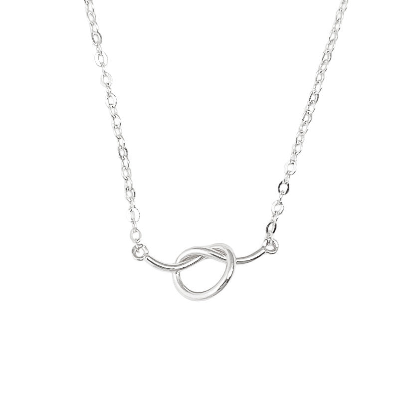 avalon knot necklace silver
