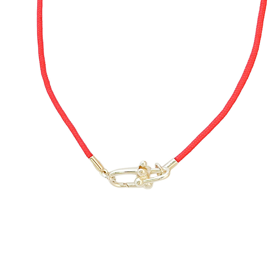 newport paracord necklace coral gold