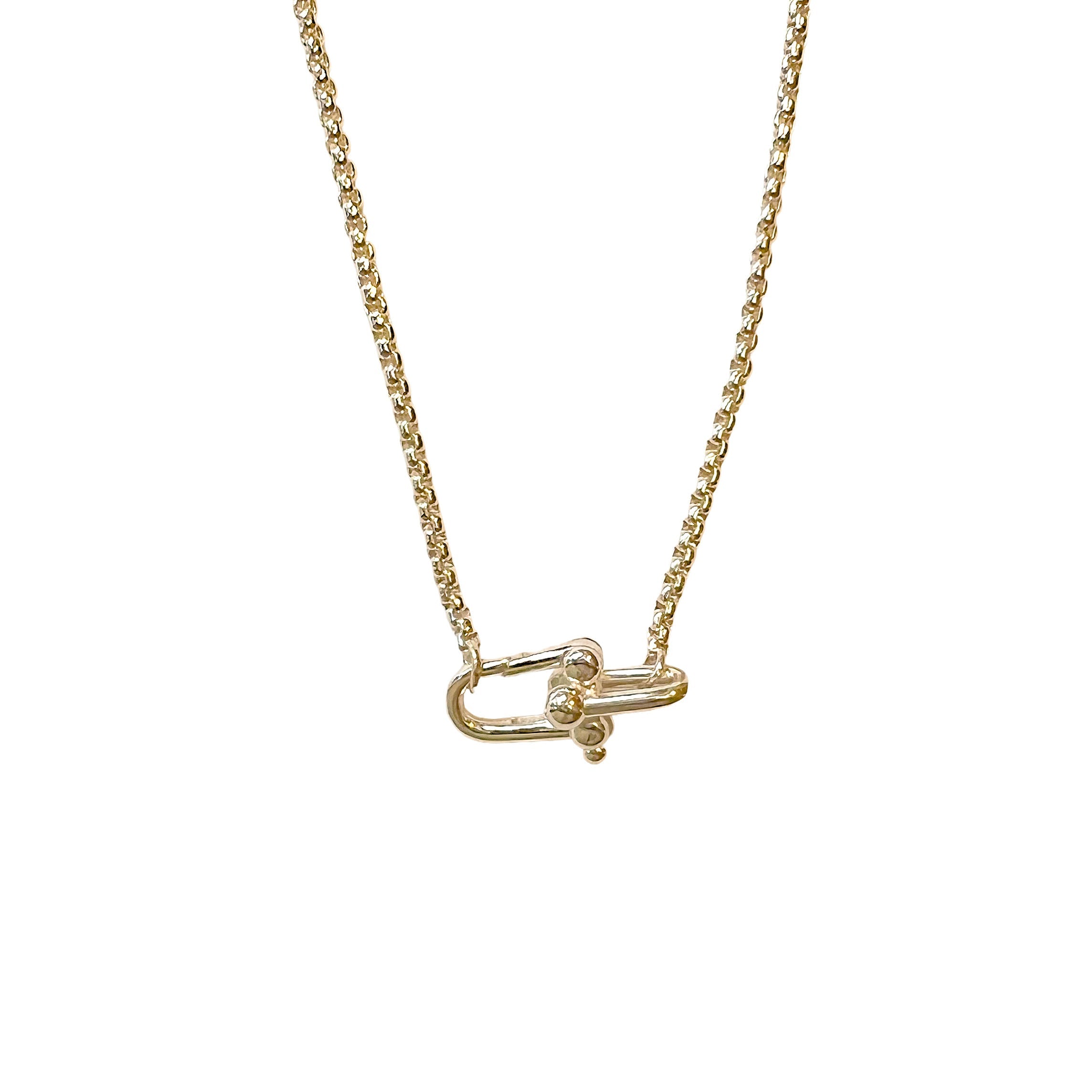 newport link necklace gold