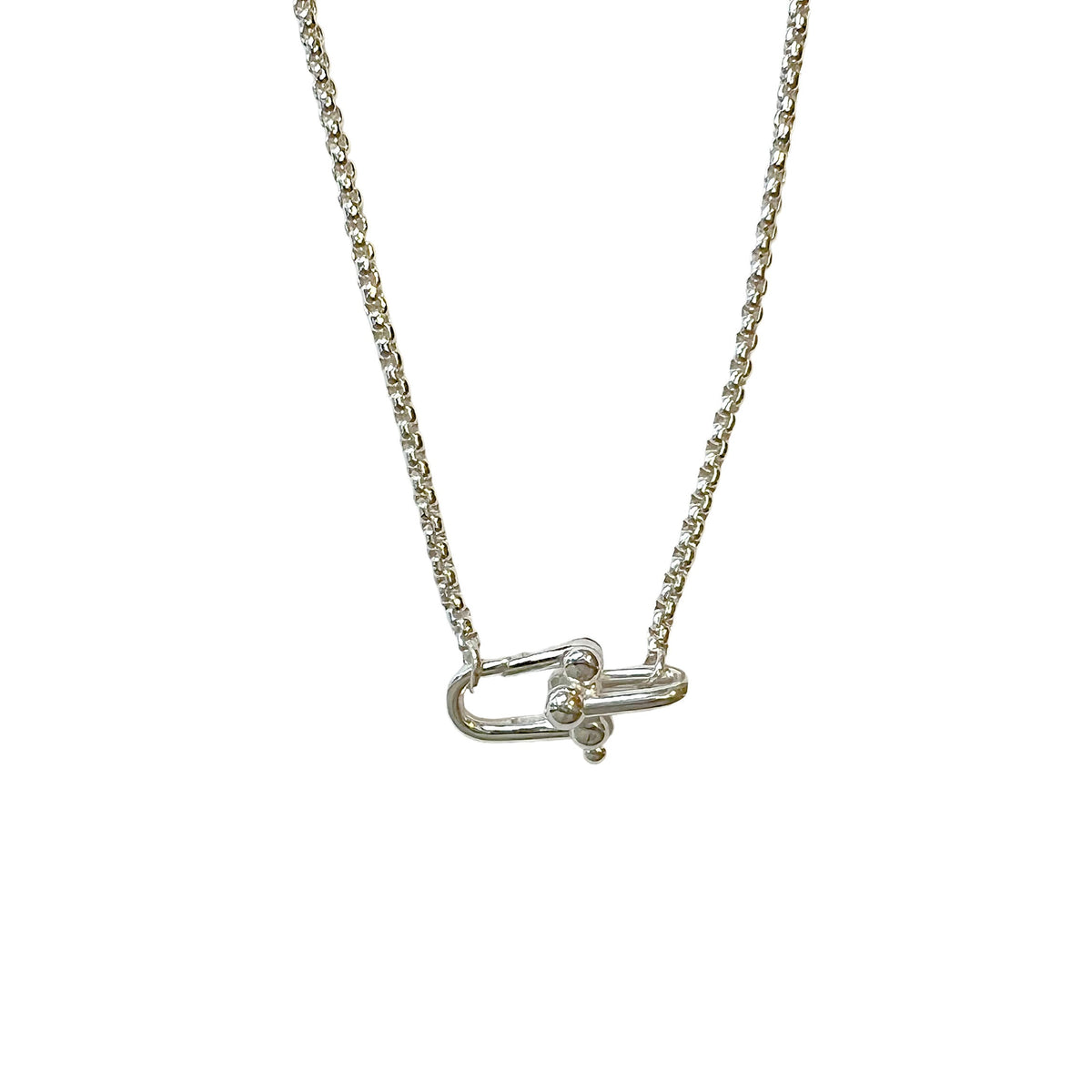 newport link necklace silver