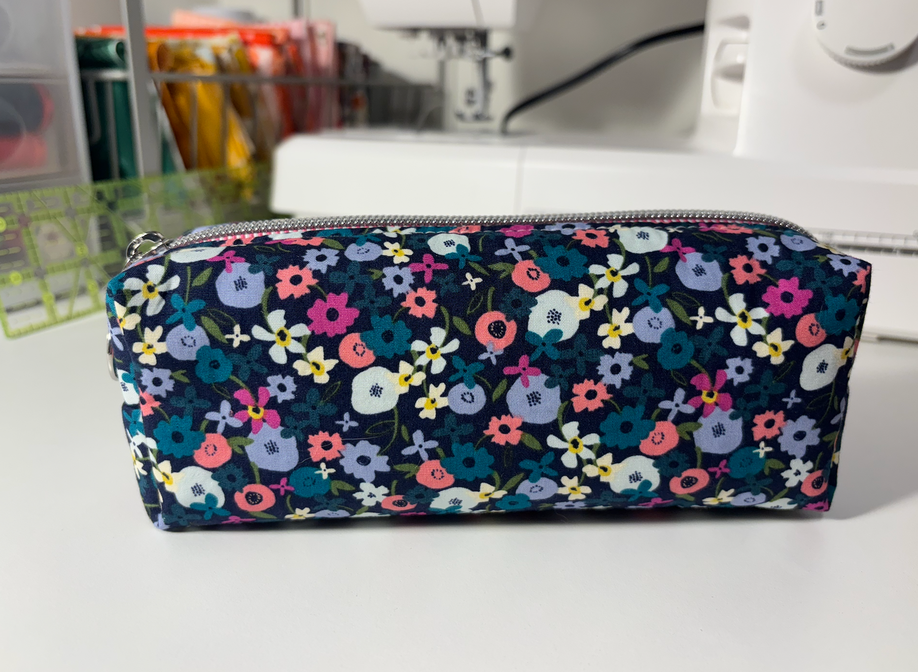 Small Boxy Pencil Case or Travel Pouch