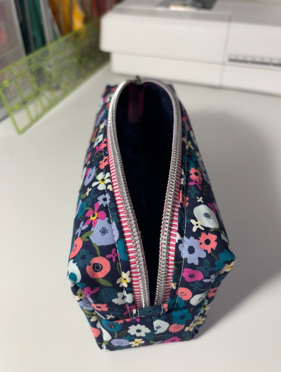 Small Boxy Pencil Case or Travel Pouch
