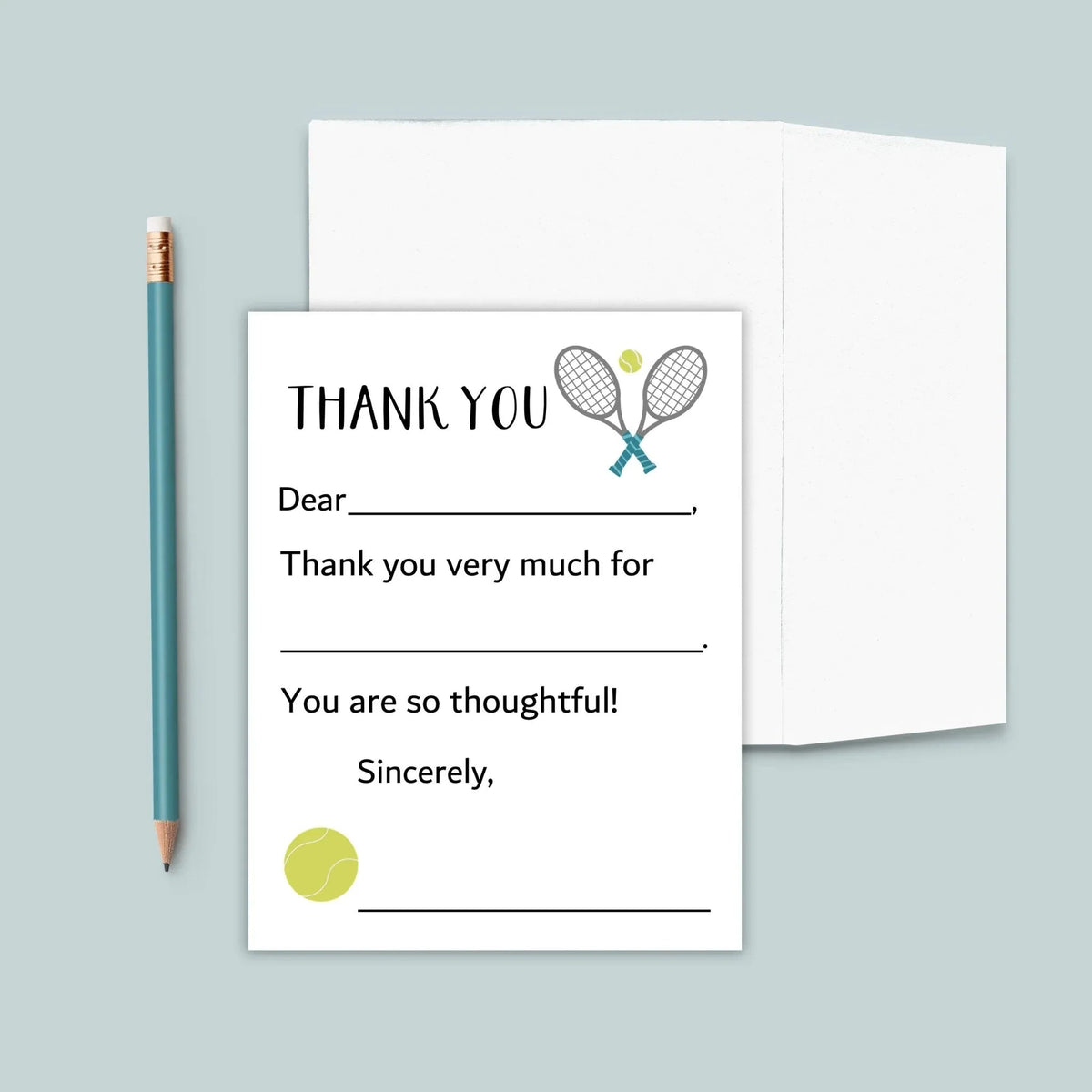 Tennis - Fill-in Thank You Notes - The Note House