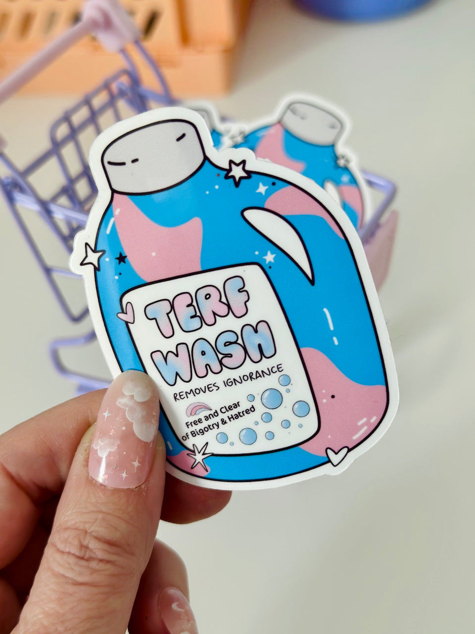 Anti-Terf Pride Sticker, Trans Rights Sticker