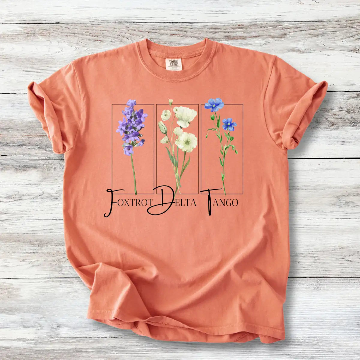 Subtle FDT Tshirt, Wildflower Foxtrot Delta Tango Shirt