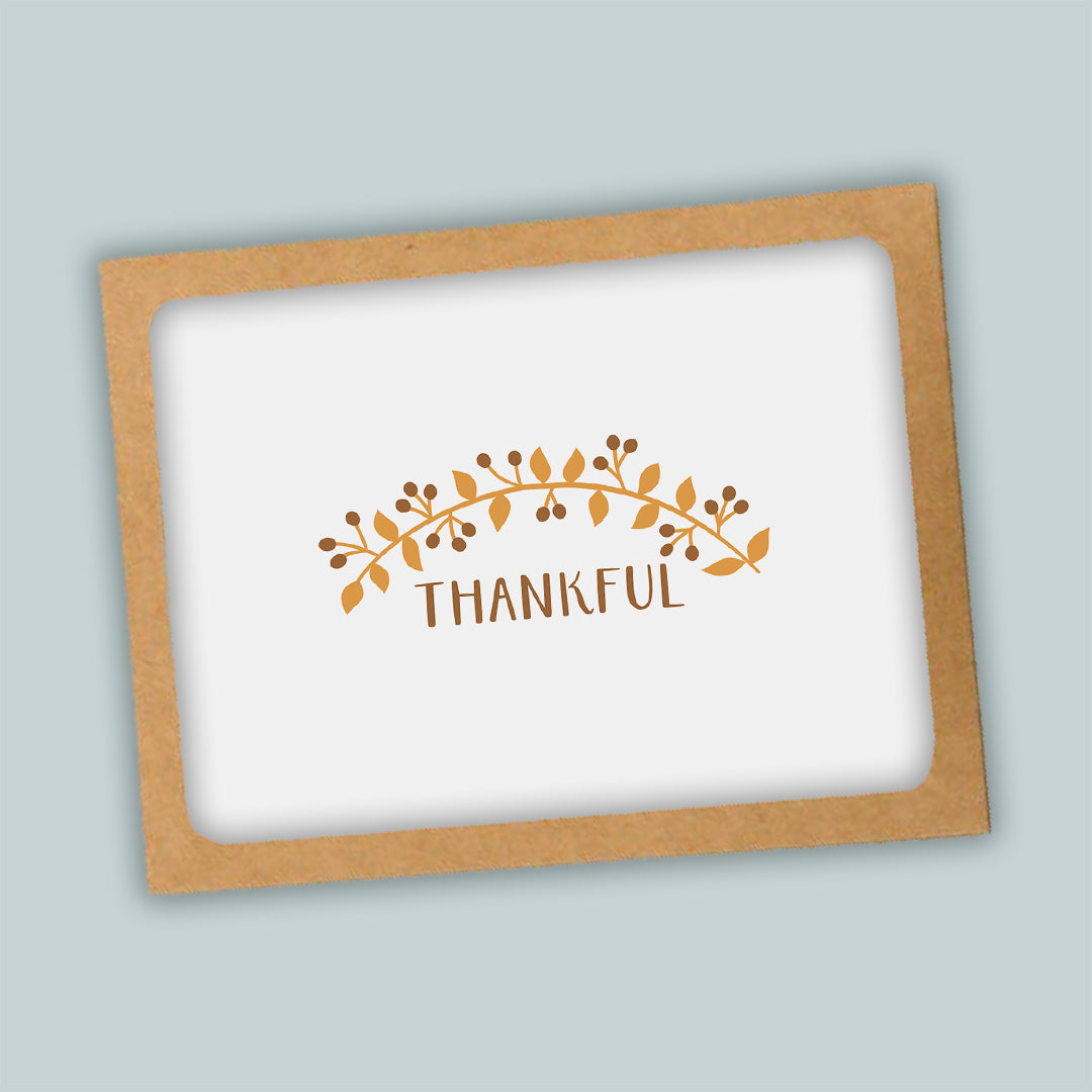 Thankful Thanksgiving Folded Note Cards - Box of 8
