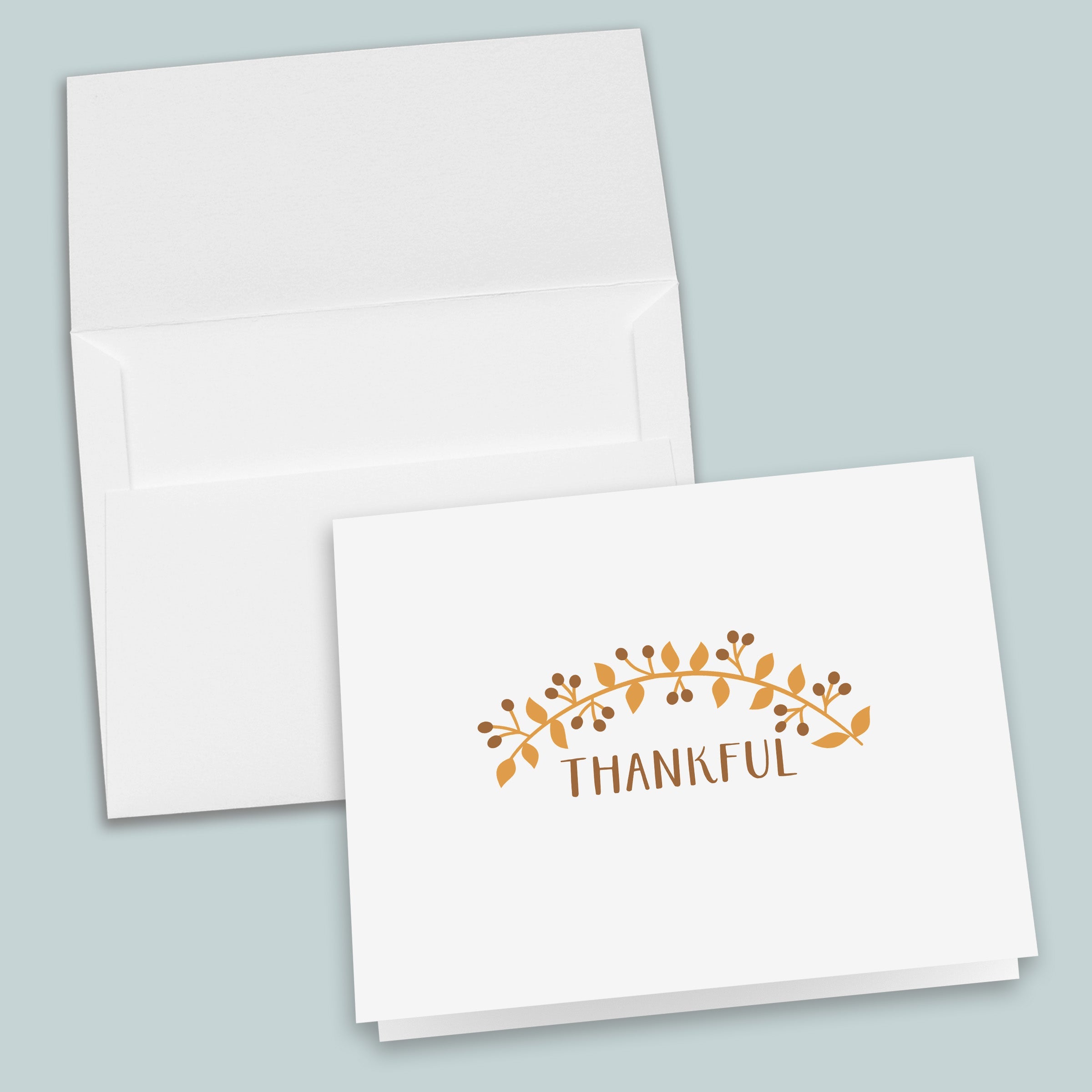 Thankful Thanksgiving Folded Note Cards - Box of 8
