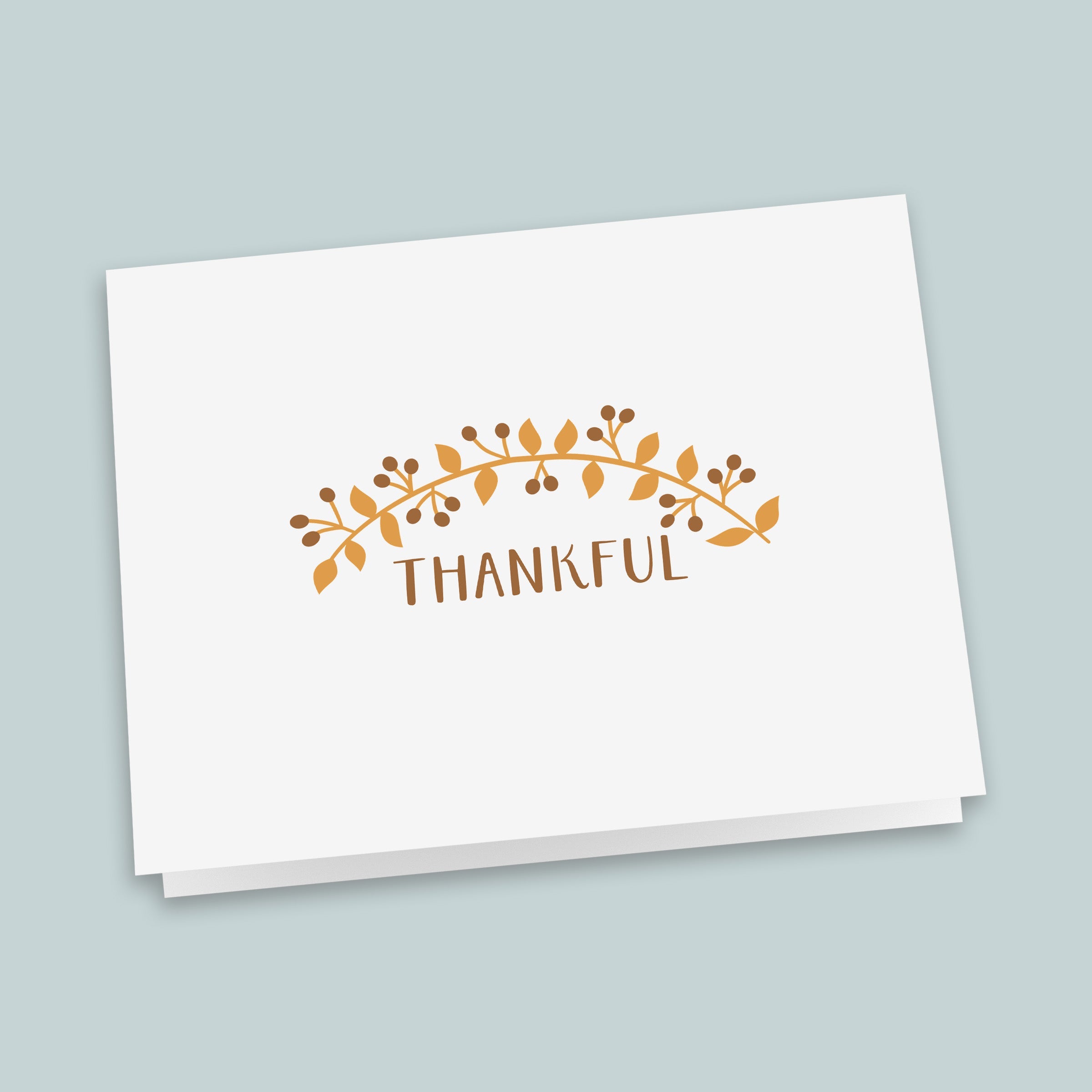 Thankful Thanksgiving Folded Note Cards - Box of 8