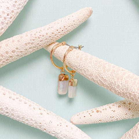 the beach and back rectangular hoop drops