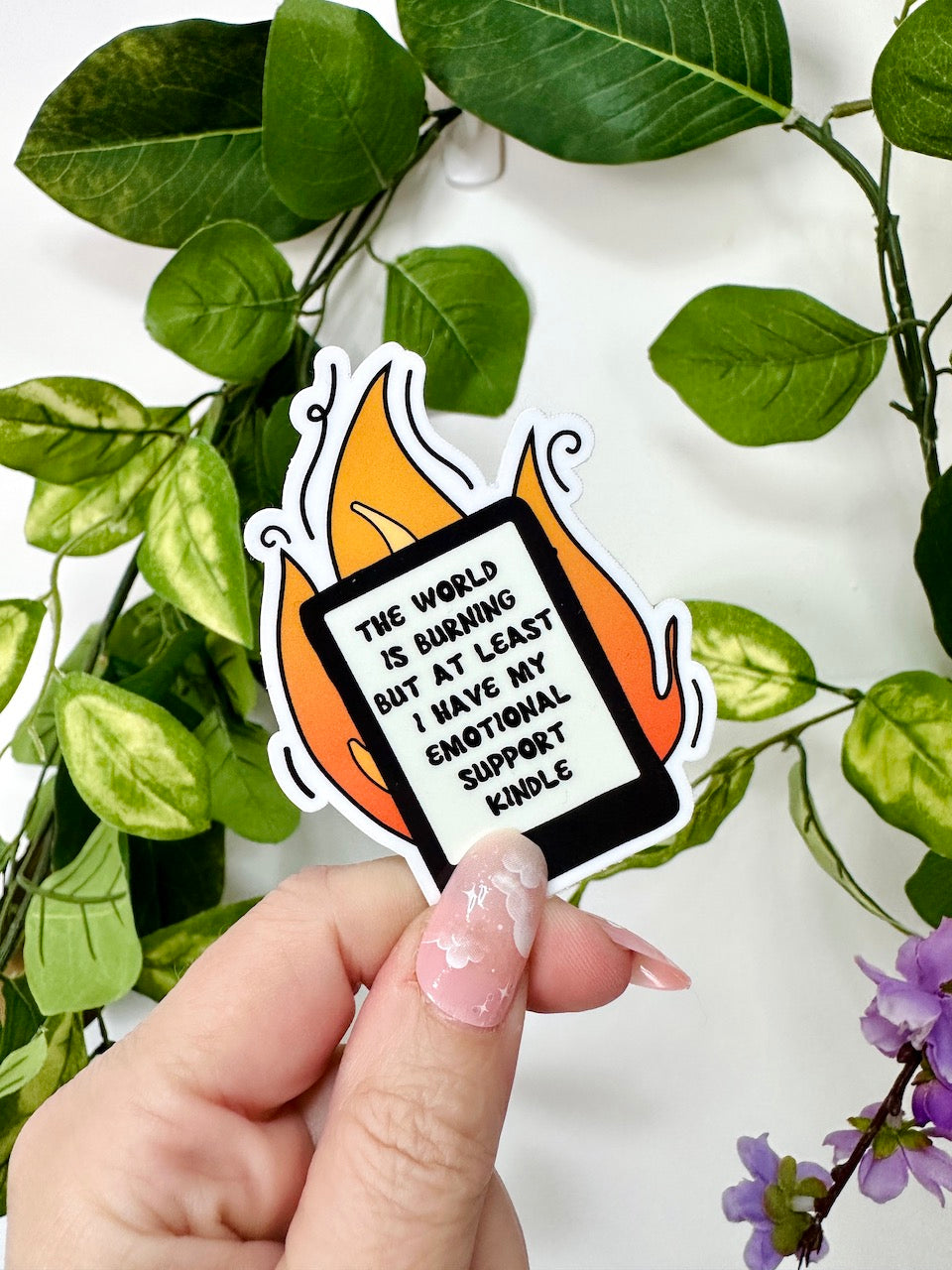 Emotional Support Book Sticker
