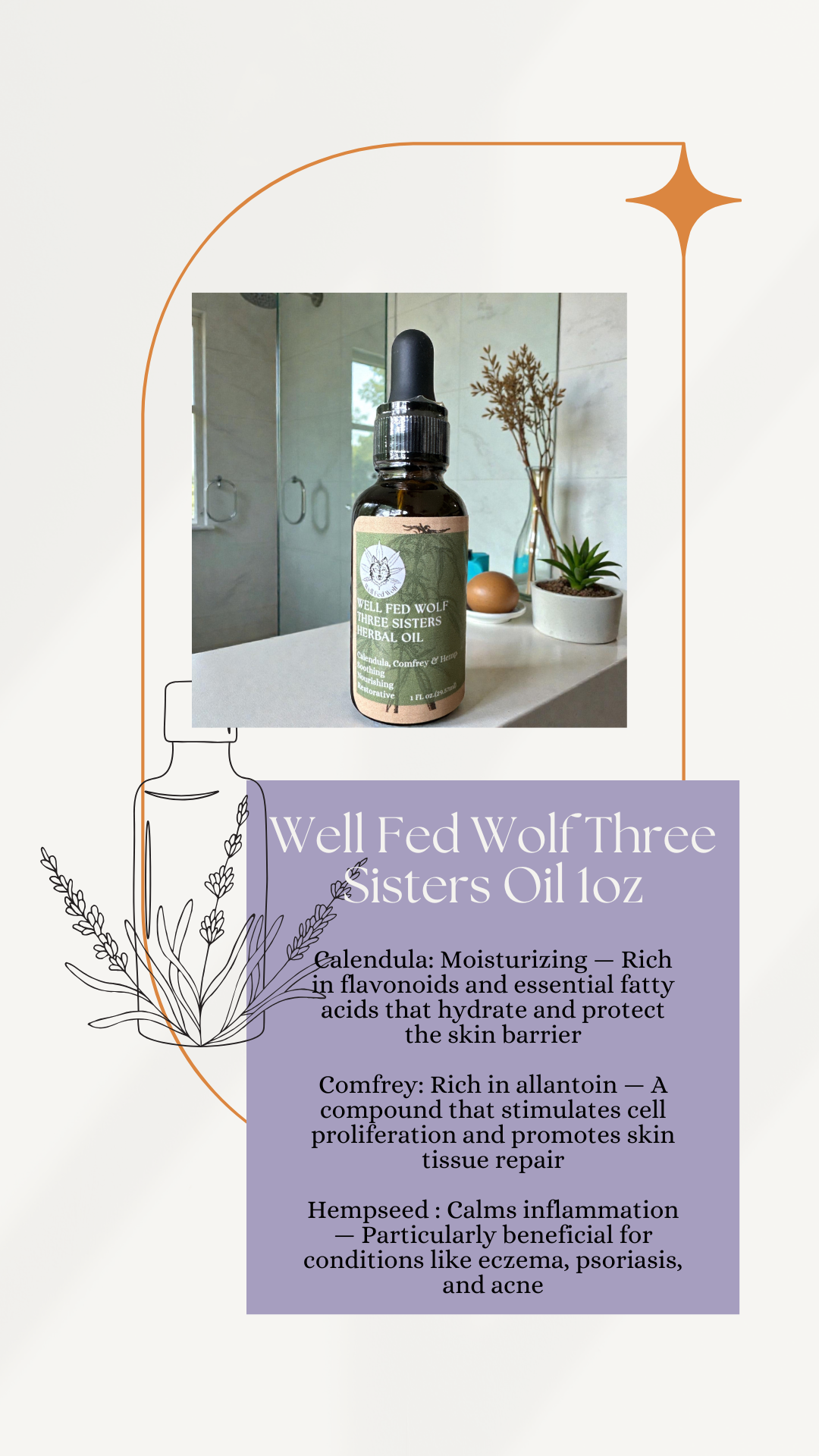 Well Fed Wolf Three Sisters Herbal Oil
