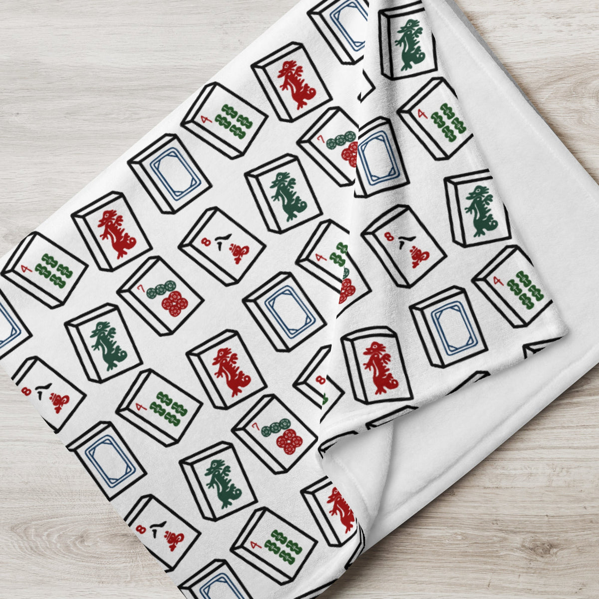 Mahjong Tiles Throw Blanket