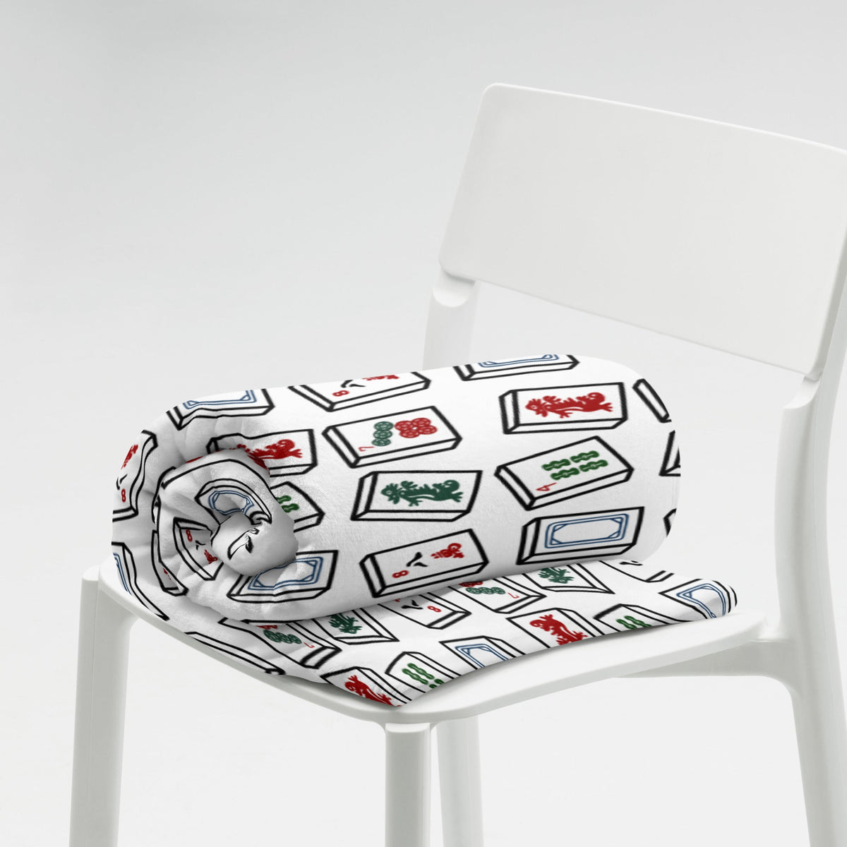 Mahjong Tiles Throw Blanket