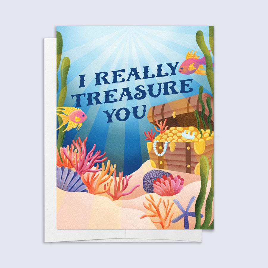 Underwater-themed card with &