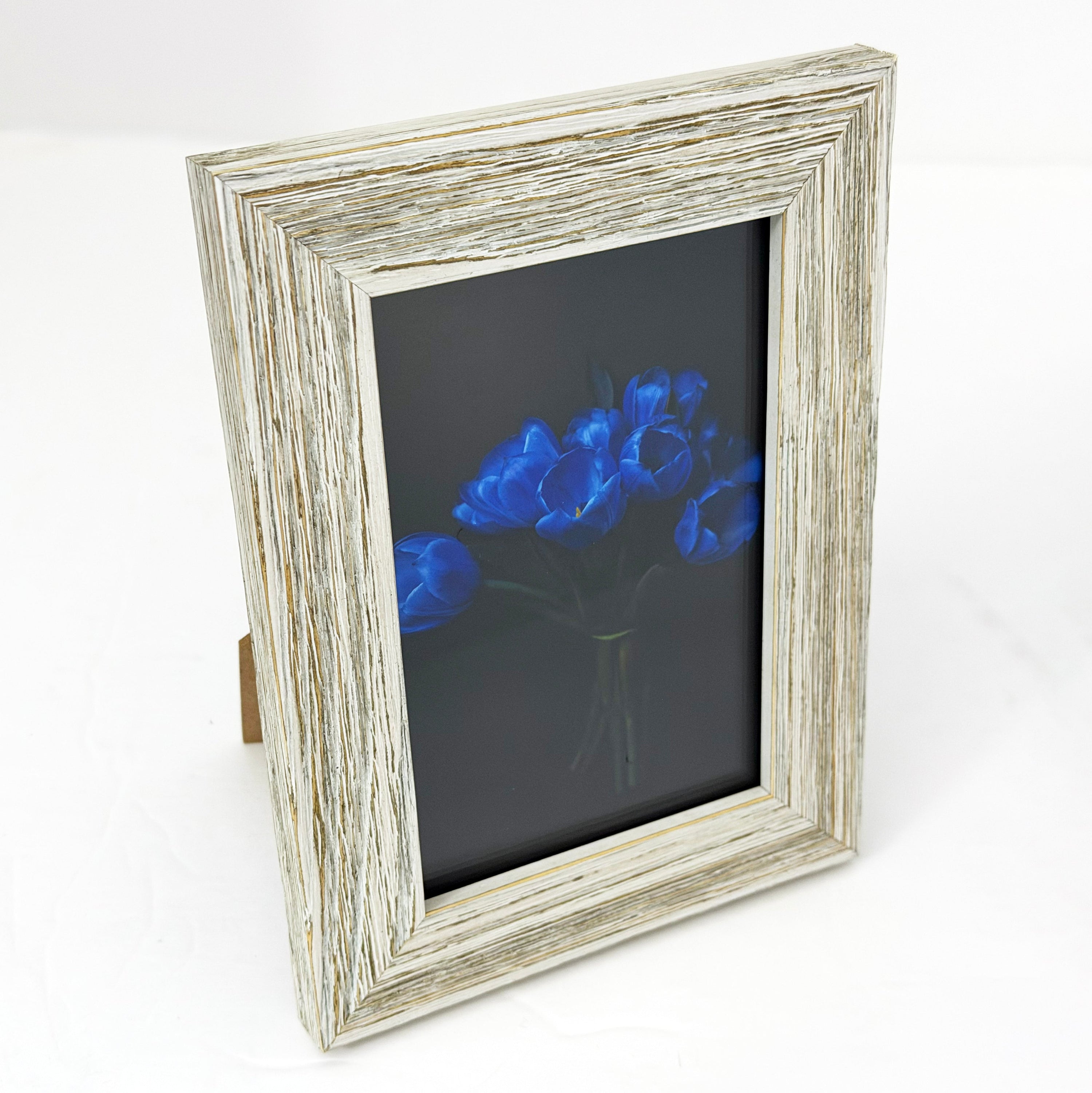 Framed Print Electric Blue Tulips Bouquet 4x6