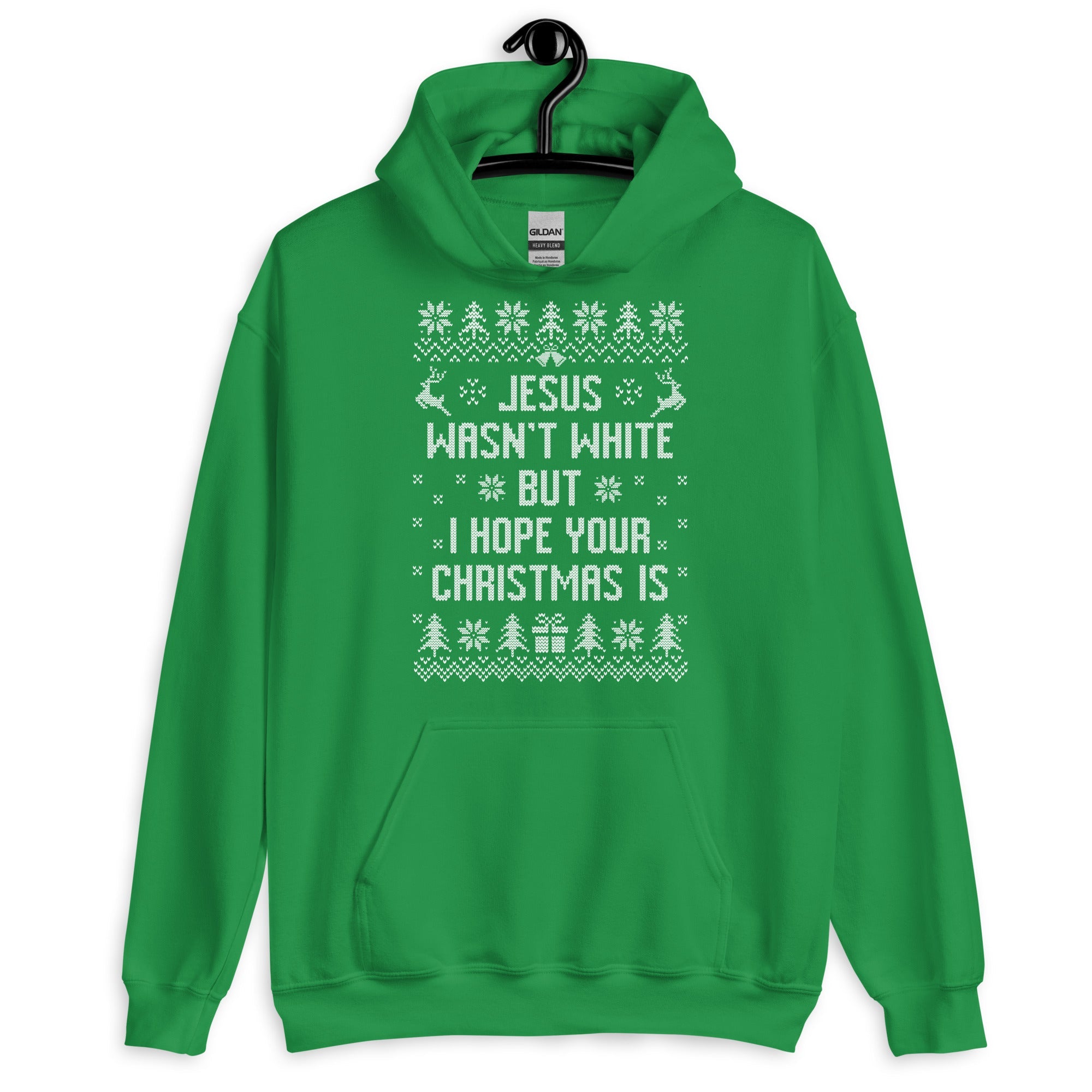 BROWN JESUS - RED/GREEN HOODIE