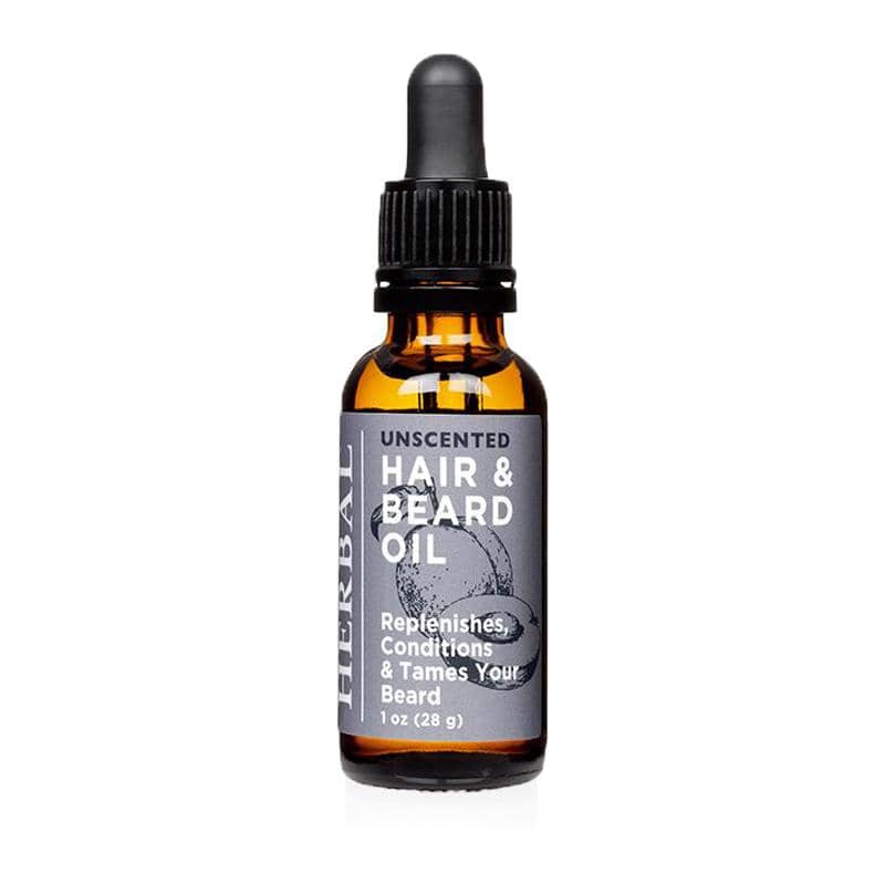 Unscented Beard Oil White Background 1oz Bottle