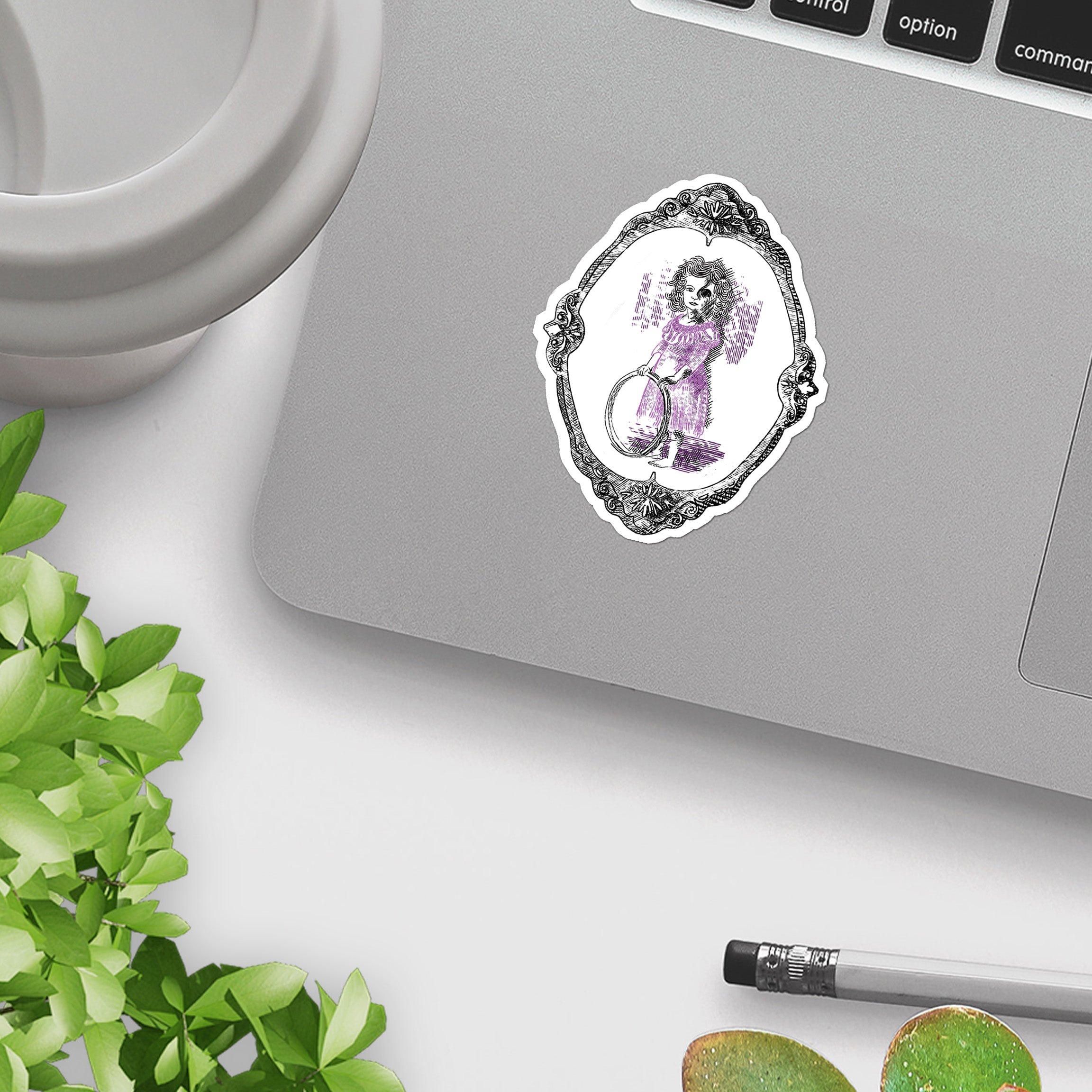 Domestic Zombie Girl Sticker