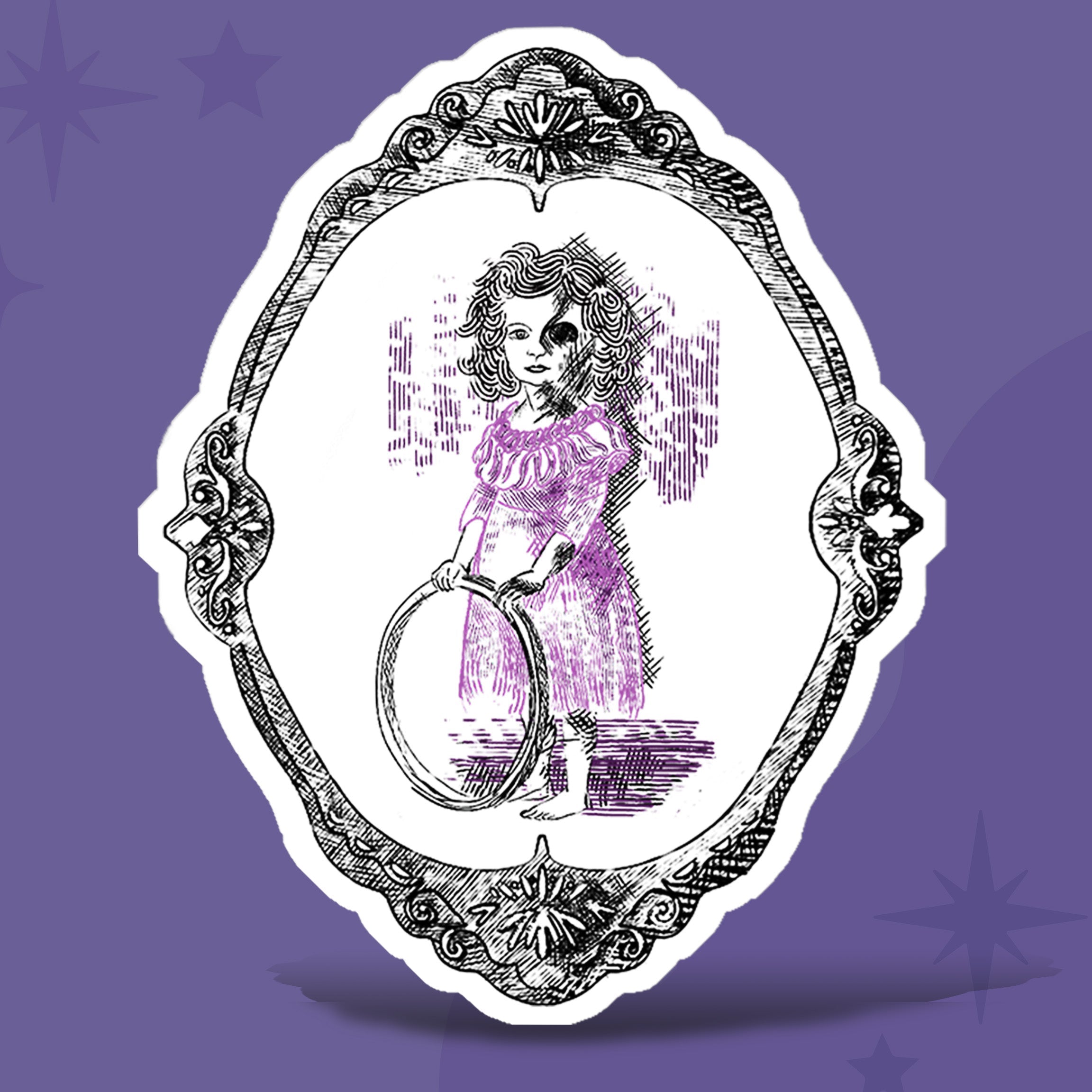 Domestic Zombie Girl Sticker
