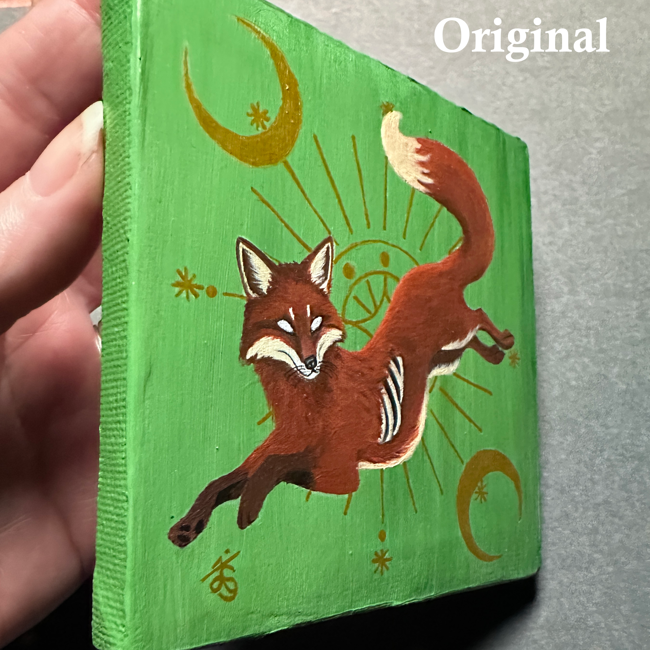 Virgo Fox Zodiac Print with Celestial Accents, Zodiac series