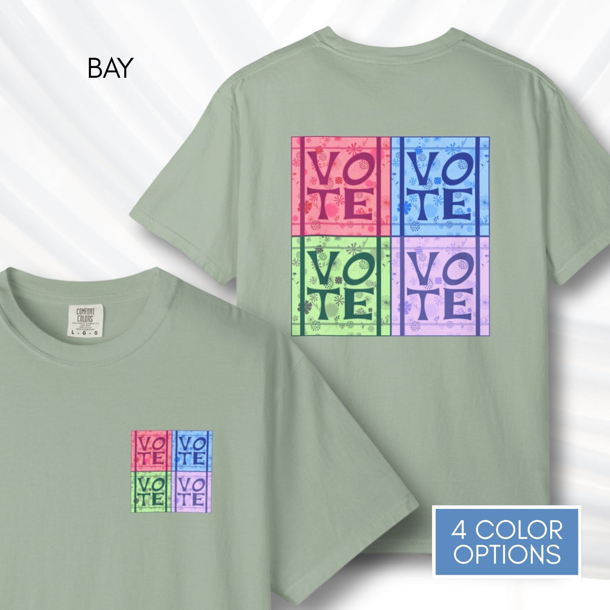 vote-pop-art-unisex-graphic-tshirt-voter-engagement-tee-hand-drawn-bay