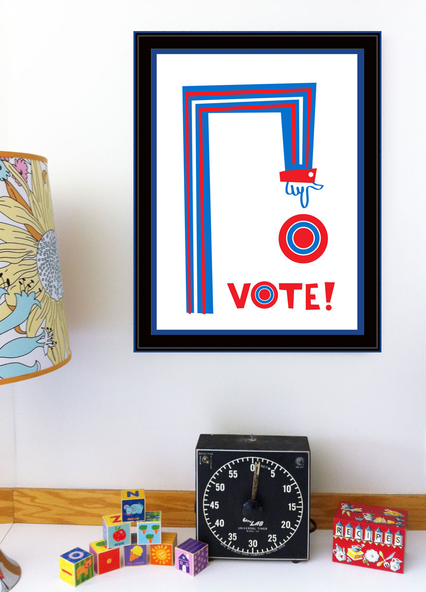 Vote! Hand Silkscreen Printed Poster