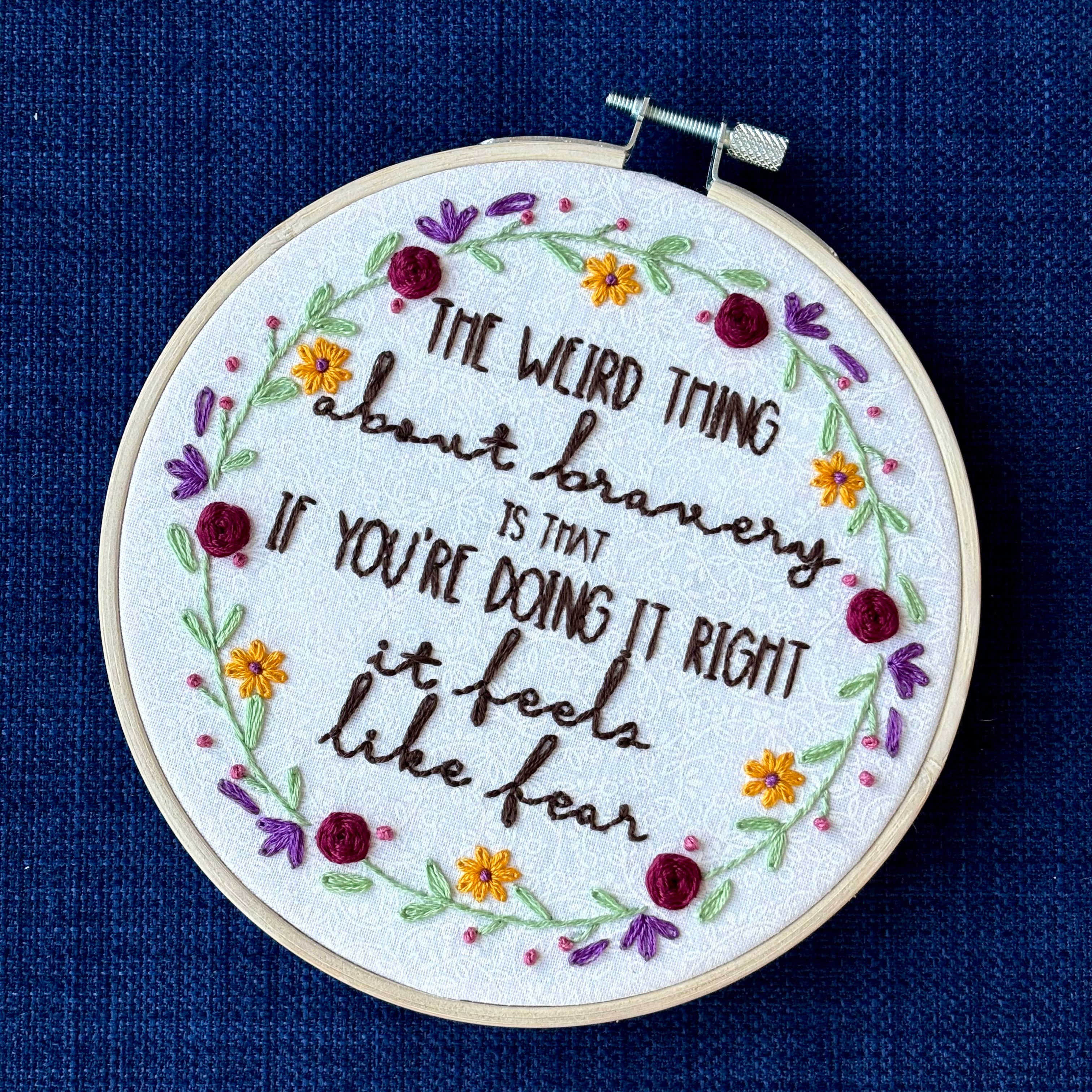 "The weird thing about bravery is that if you&