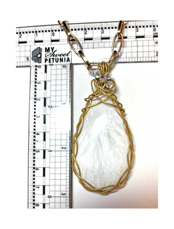 White Agate Pendant - Measurement