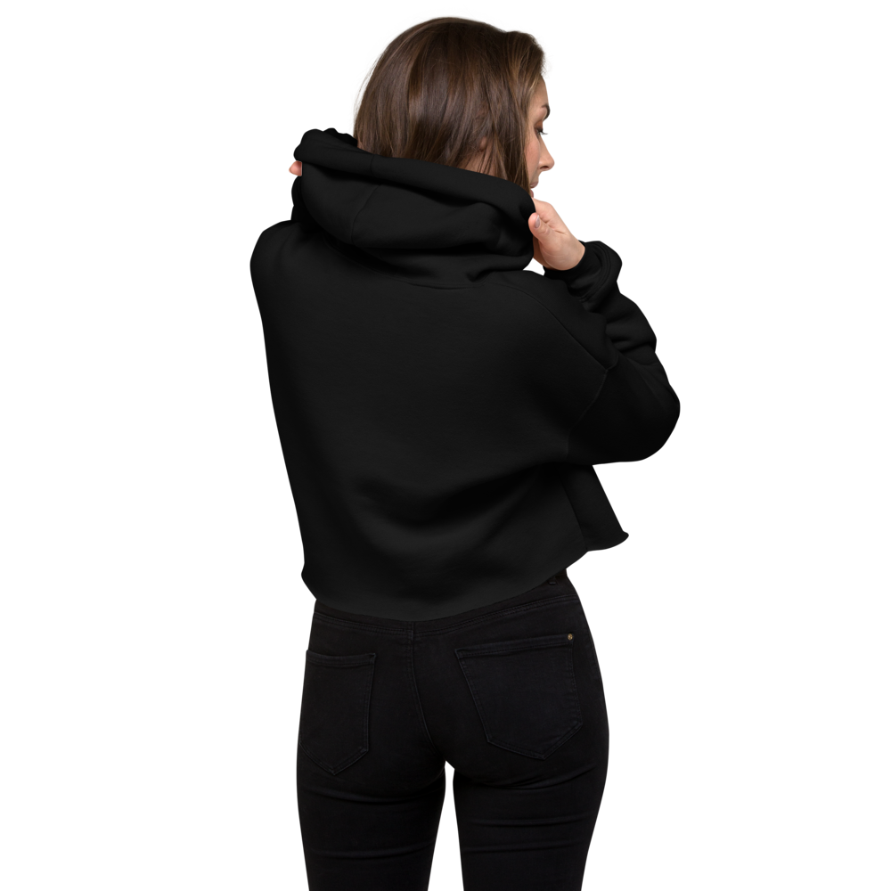 Overstimulated Embroidered Crop Hoodie