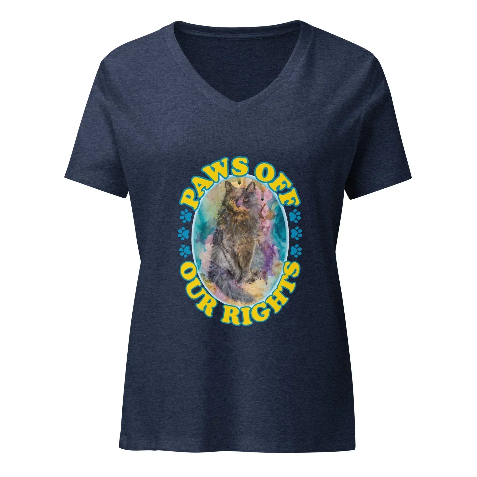 Paws Off Our Rights Women’s Relaxed V-neck T-shirt