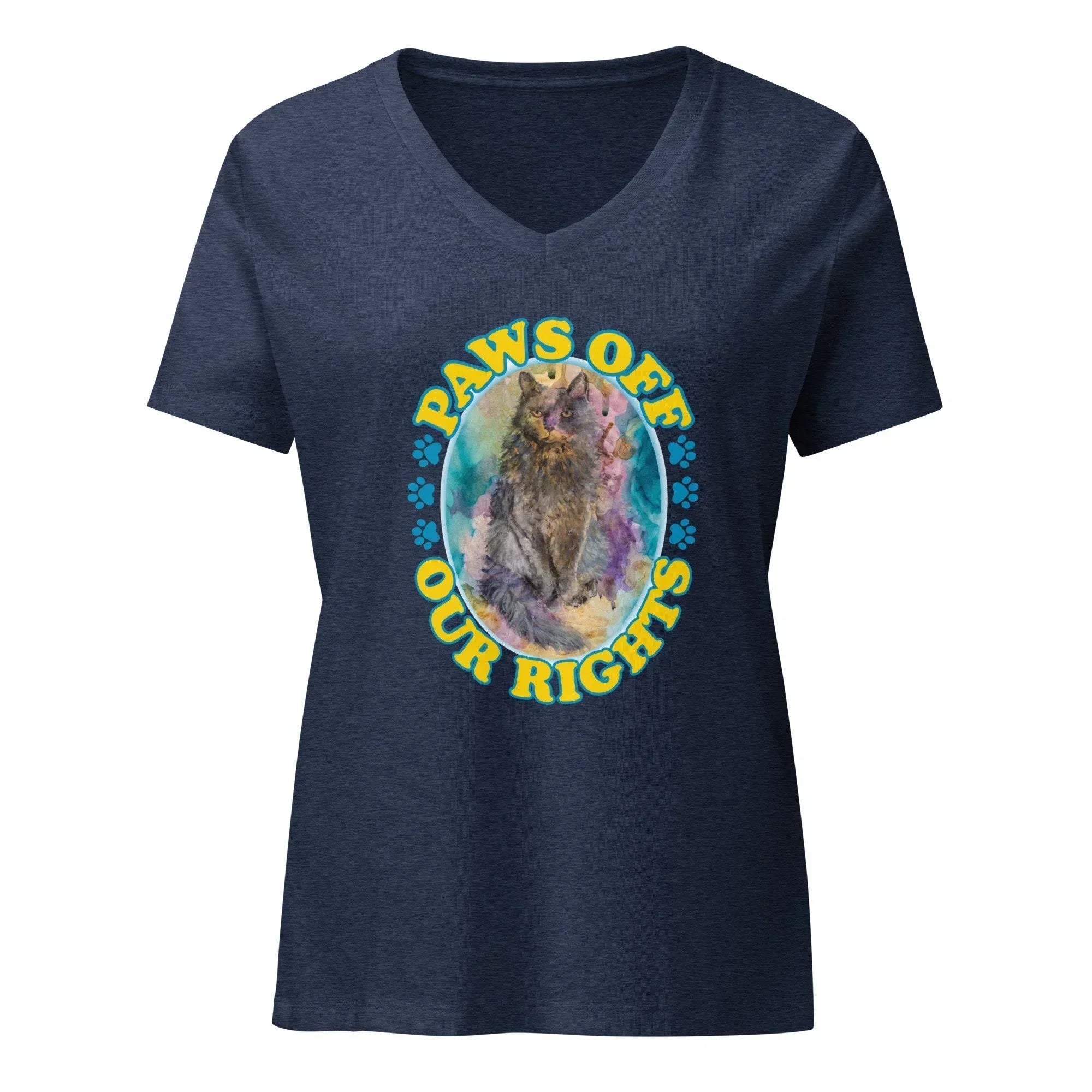 Paws Off Our Rights Women’s Relaxed V-neck T-shirt