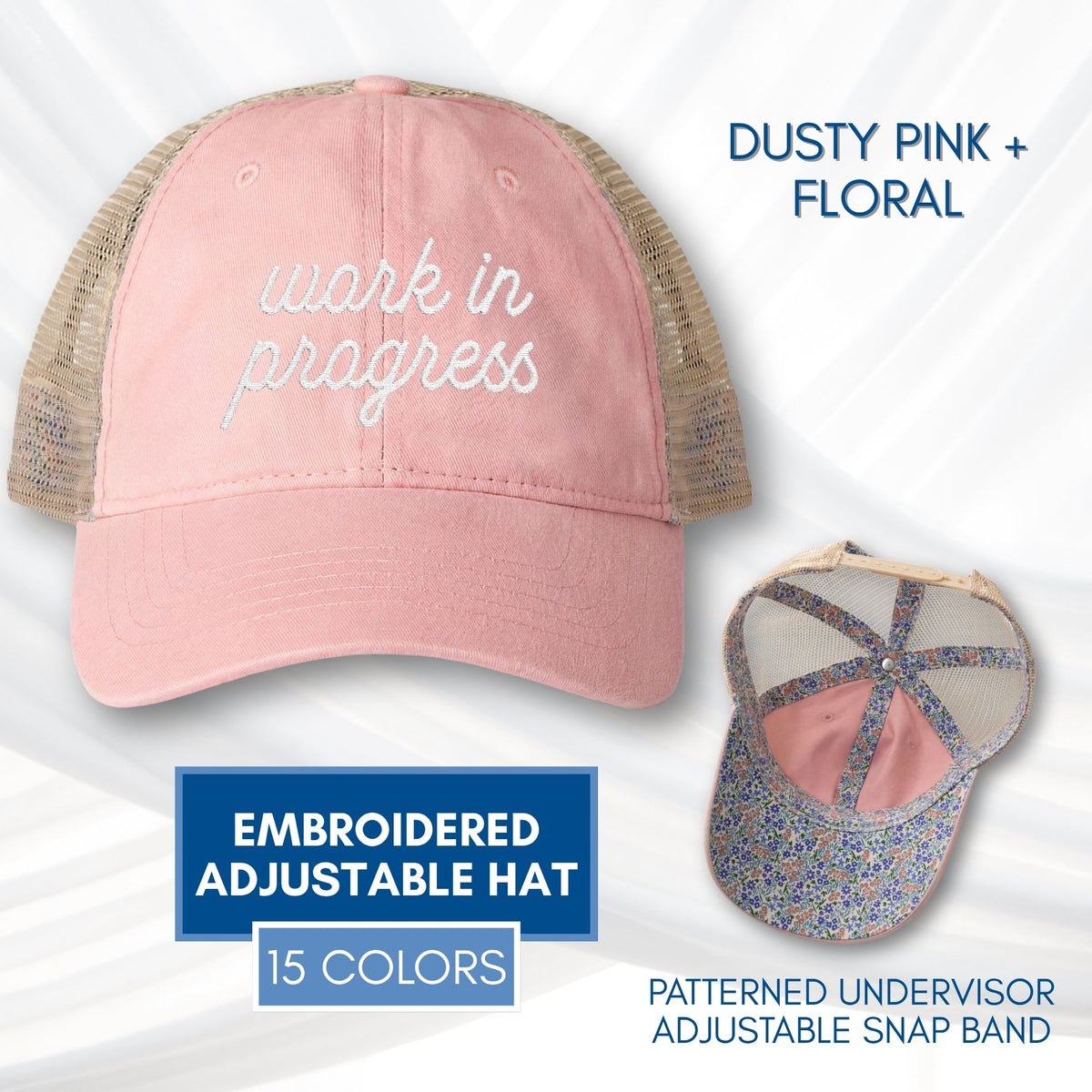 work-in-progress-mesh-back-womens-hat-embroidered-baseball-cap-mental-health-gift-growth-mindset