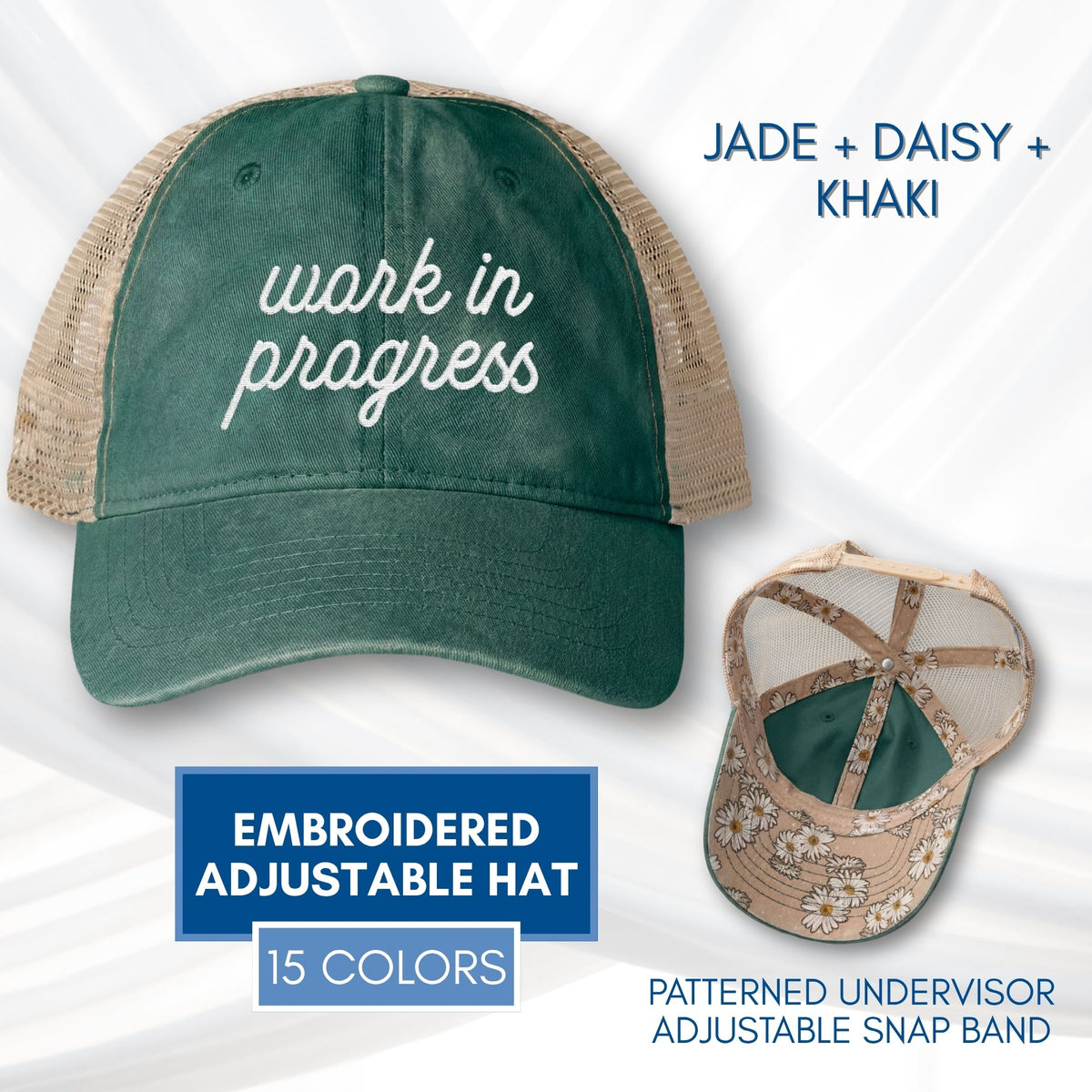 work-in-progress-mesh-back-womens-hat-embroidered-baseball-cap-mental-health-gift-growth-mindset