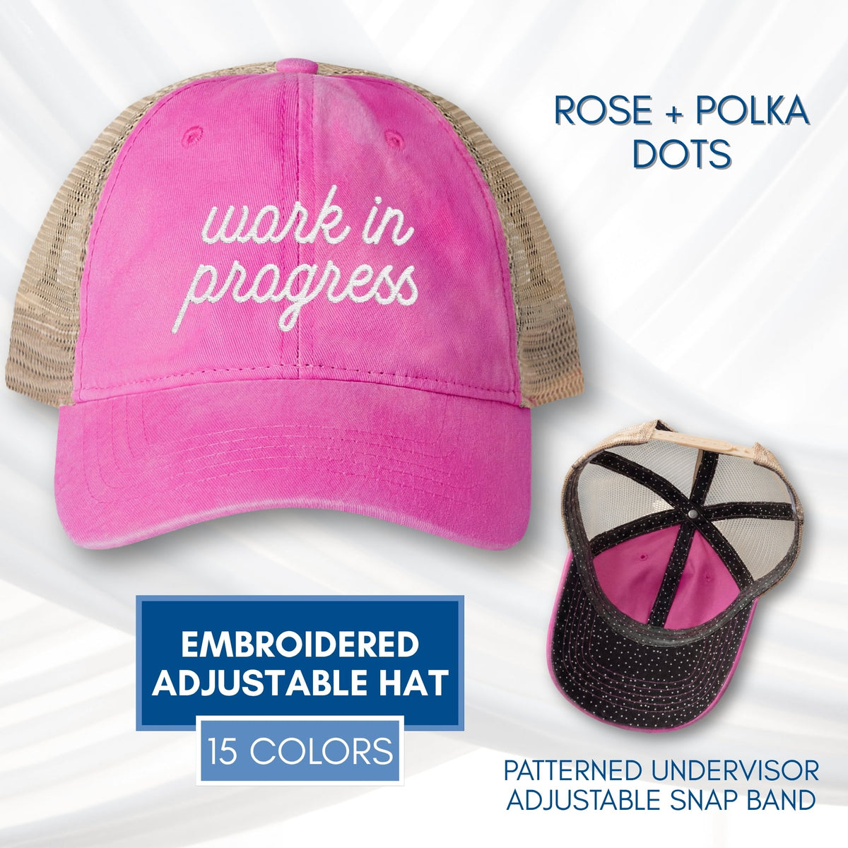 work-in-progress-mesh-back-womens-hat-embroidered-baseball-cap-mental-health-gift-growth-mindset