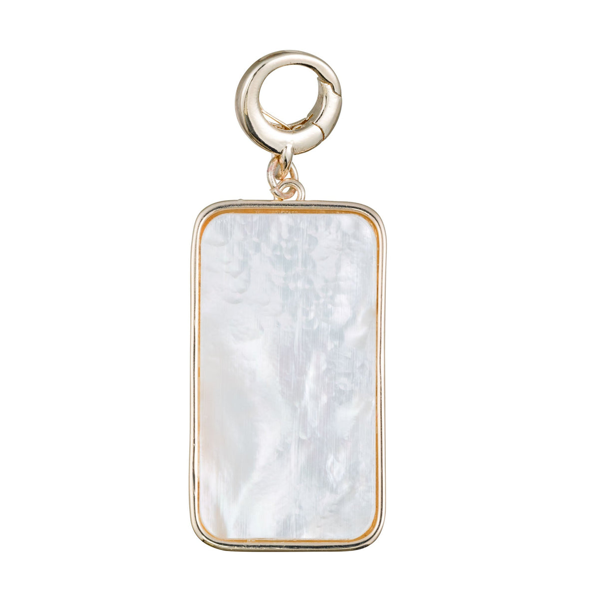 charleston gold mother of pearl nautilus rectangle charm