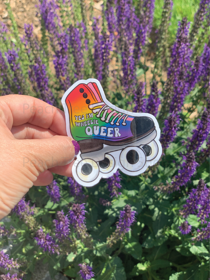LGBTQ+ Pride Roller Skate Handmade Stickers
