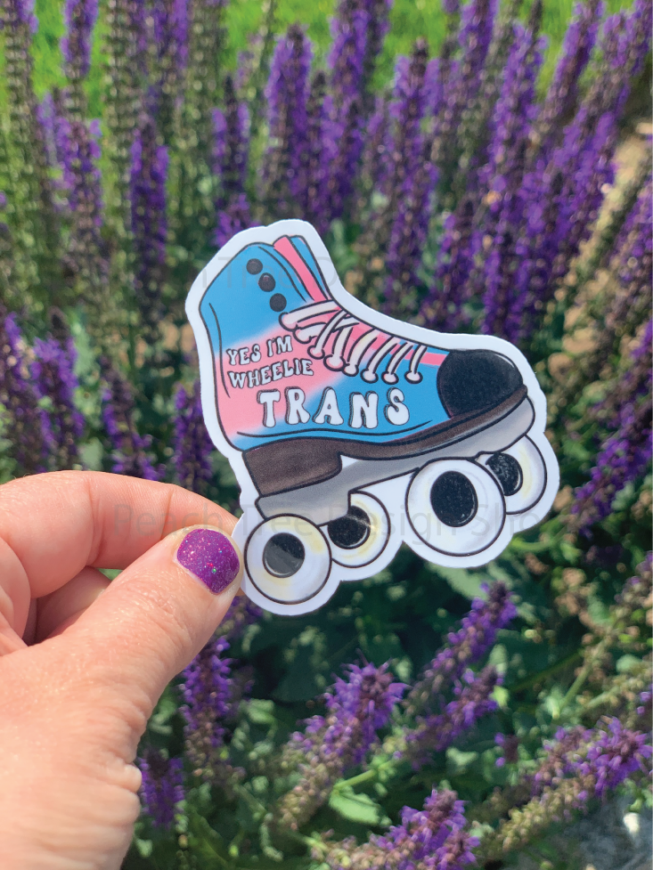 LGBTQ+ Pride Roller Skate Handmade Stickers