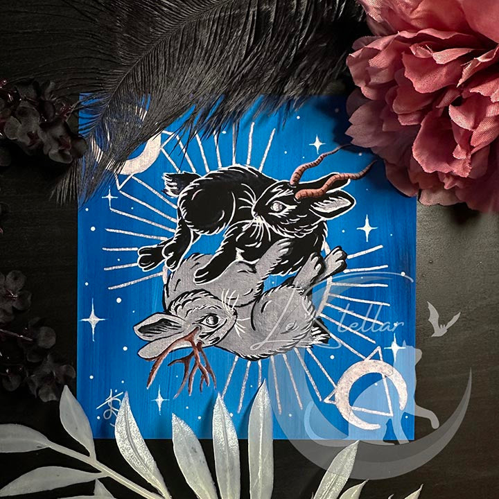 Zodiac Rabbit Art for Cancer Sign