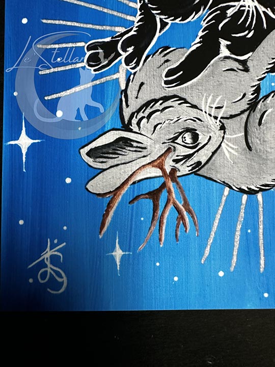 Zodiac Rabbit Art for Cancer Sign