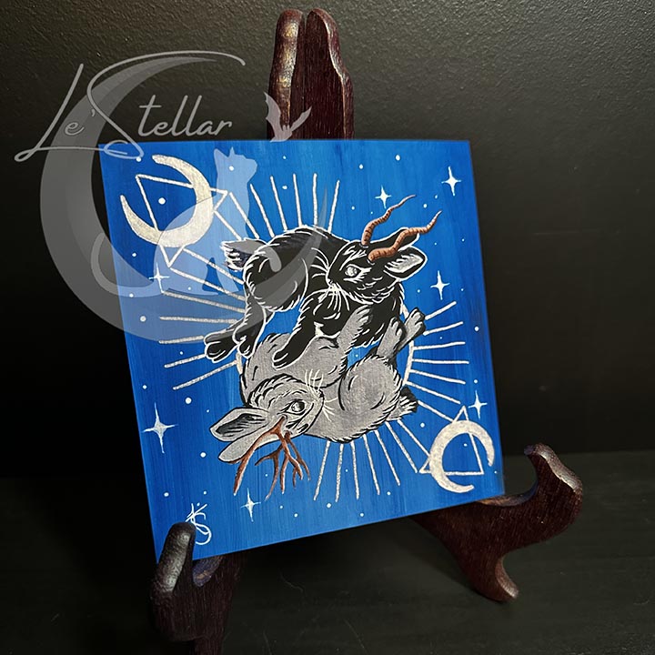 Zodiac Rabbit Art for Cancer Sign