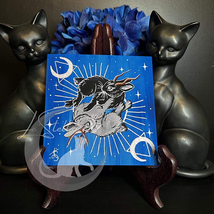 Zodiac Rabbit Art for Cancer Sign